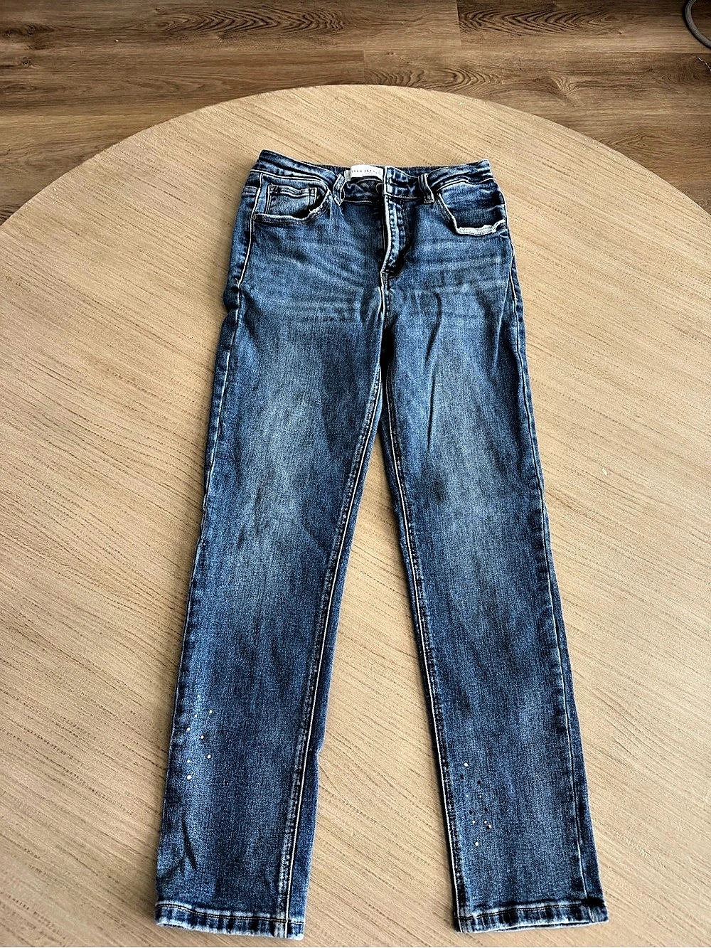 Risen Straight Leg Jeans Blue Waist 9/29